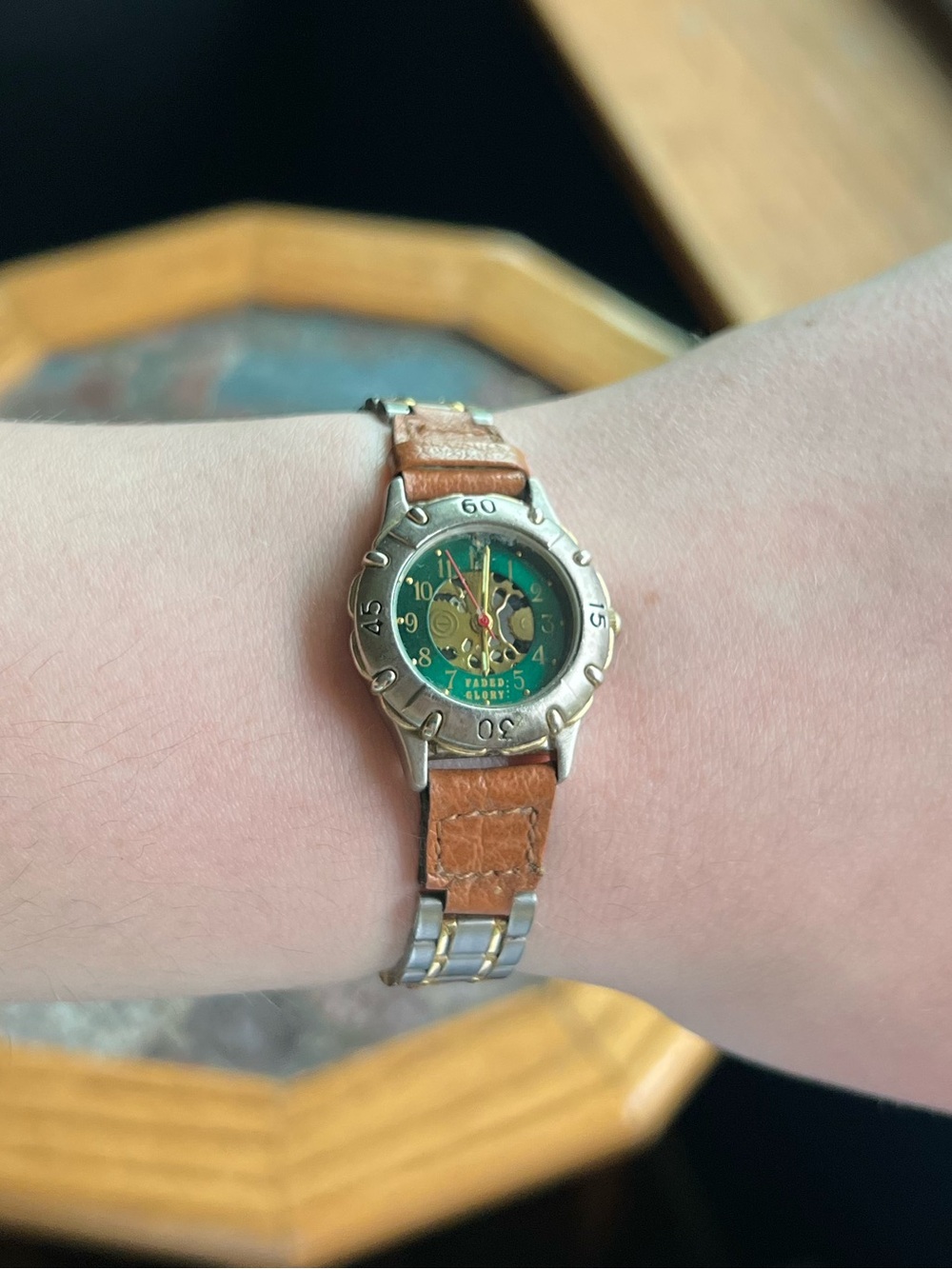 Express Leather Wristwatch